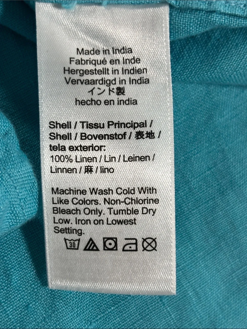 J crew Baird McNutt Irish Linen Teal Button-Down  Shirt XXL NWT